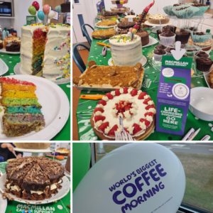 Images of cakes baked for our Macmillan coffee morning